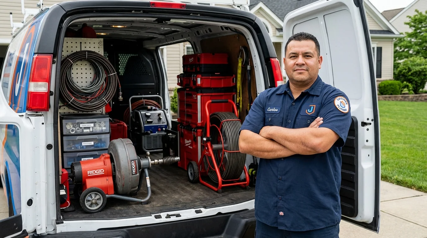 Professional drain cleaning equipment and Johns Plumbing LLC plumber in Morro Bay