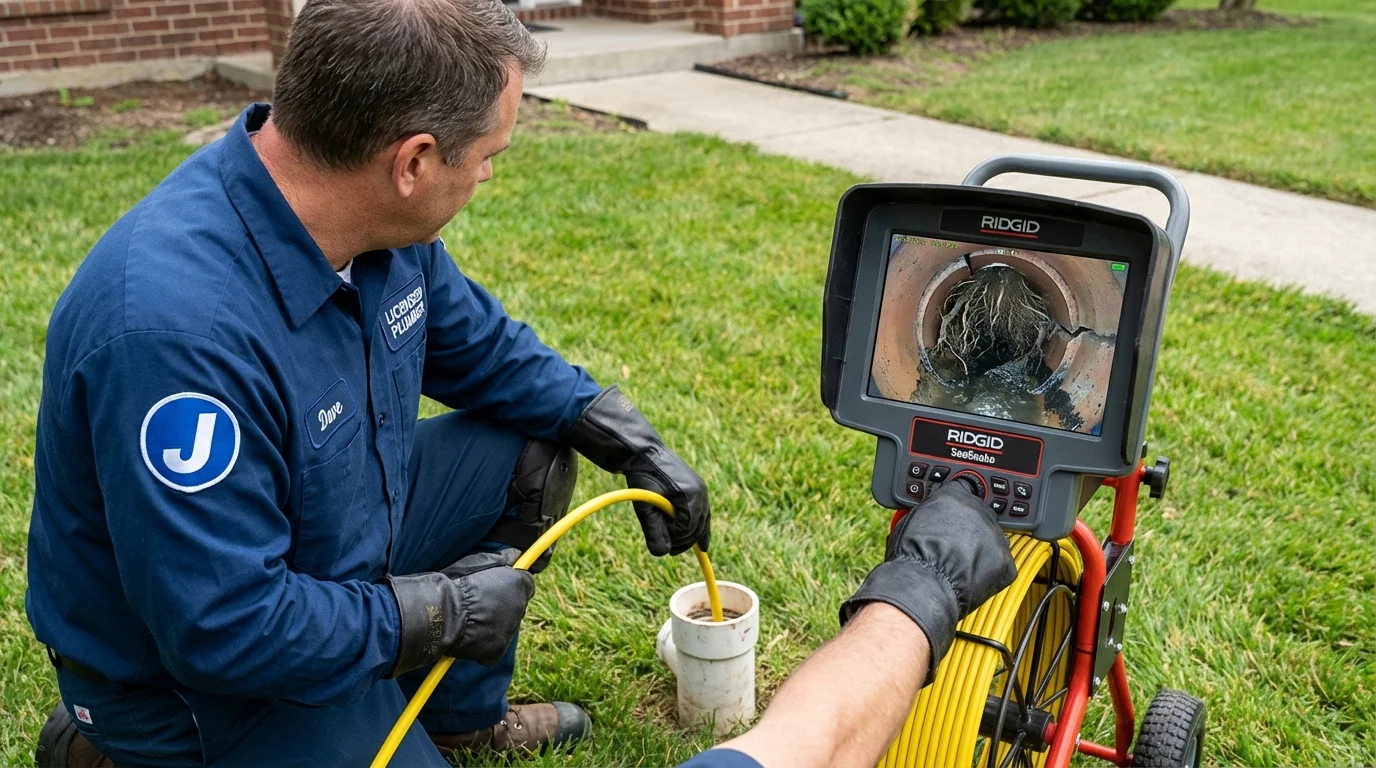 Sewer camera inspection being performed by Johns Plumbing LLC in Morro Bay